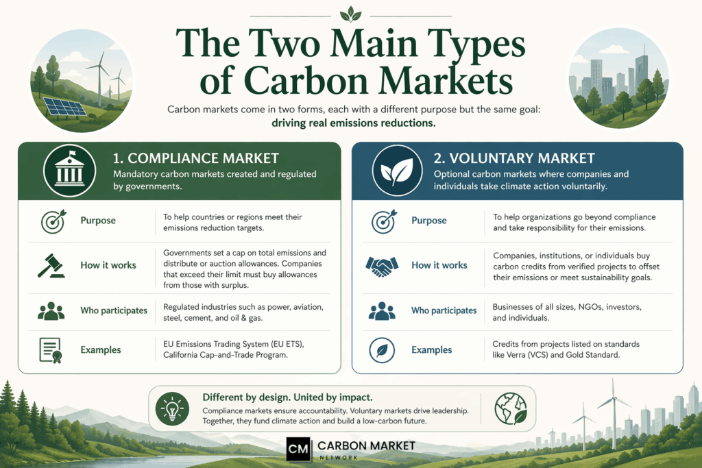 The Two Main Types of Carbon Markets