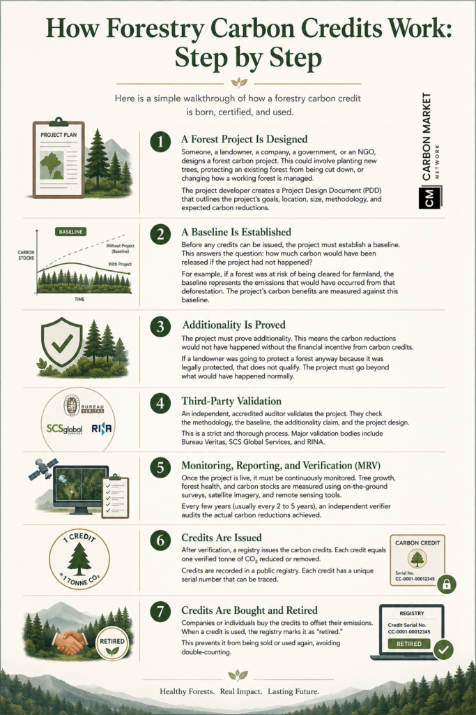 How Forestry Carbon Credits Work