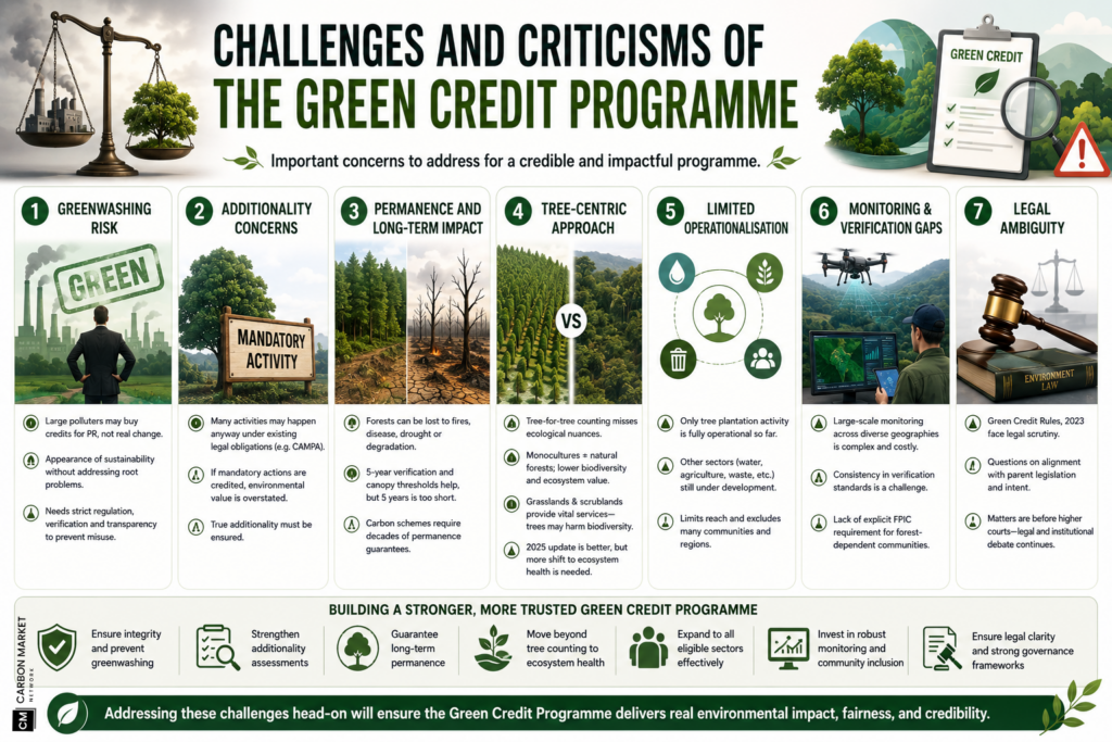 Challenges and Criticisms of the Green Credit Programme