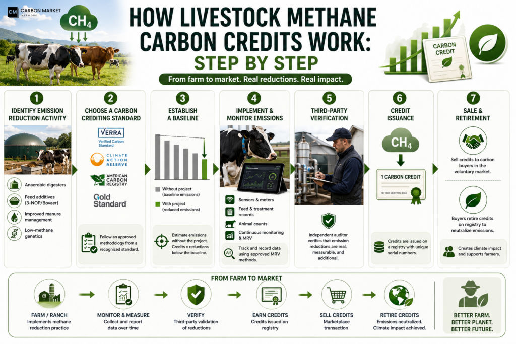How Livestock Methane Carbon Credits Work: Step by Step