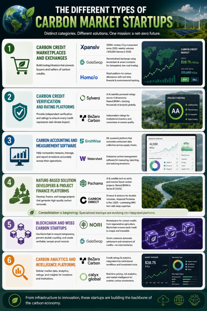 The Different Types of Carbon Market Startups