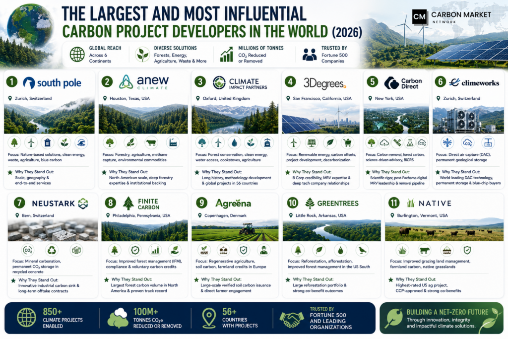 The Largest and Most Influential Carbon Project Developers in the World 