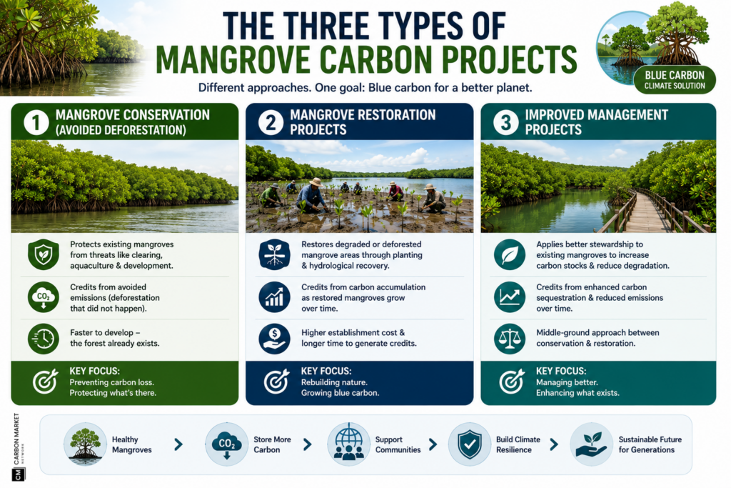 The Three Types of Mangrove Carbon Projects