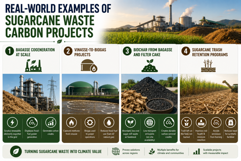 Real-World Examples Of Sugarcane Waste Carbon Projects