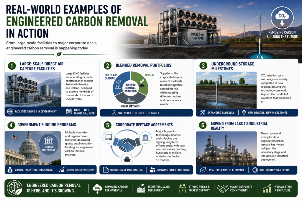 Real-World Examples of Engineered Carbon Removal in Action