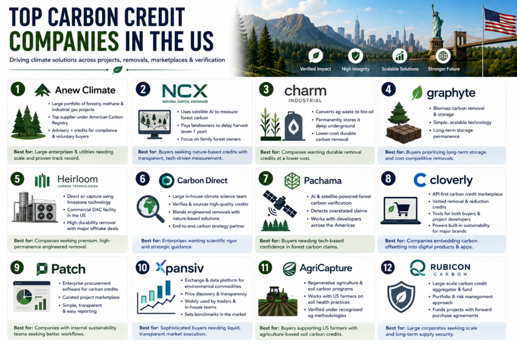 Top Carbon Credit Companies in the US