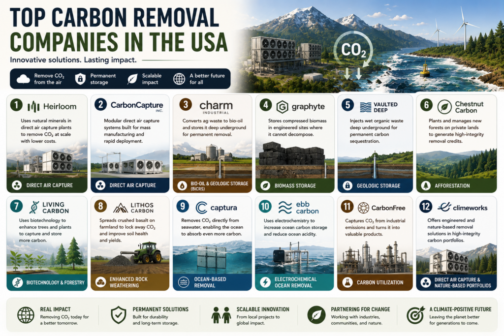 Top Carbon Removal Companies in the USA
