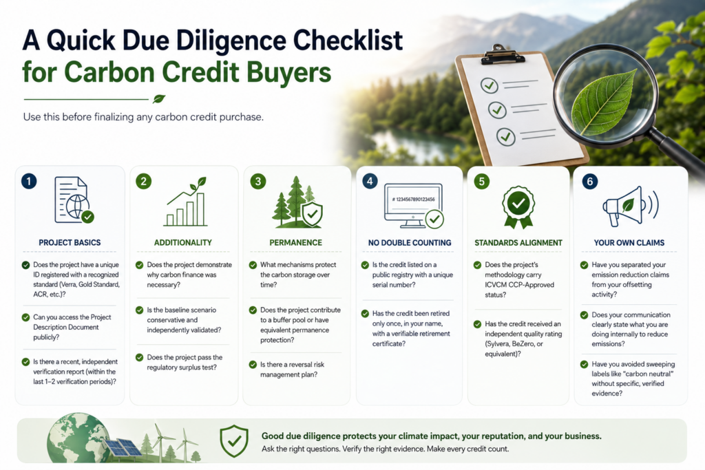 A Quick Due Diligence Checklist for Carbon Credit Buyers