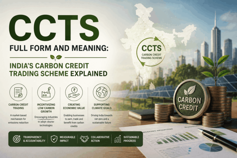 CCTS Full Form and Meaning India's Carbon Credit Trading Scheme Explained