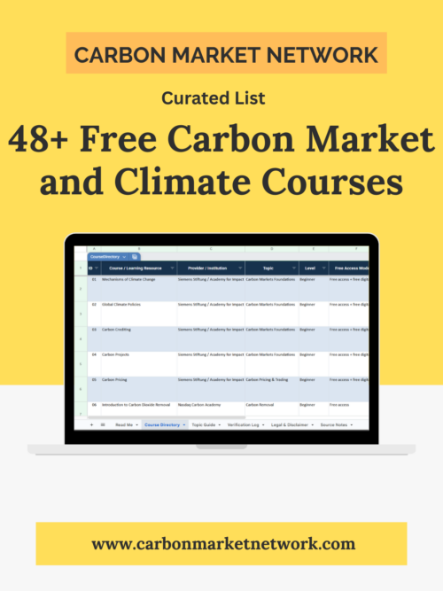 48+ Free Carbon Market and Climate Courses