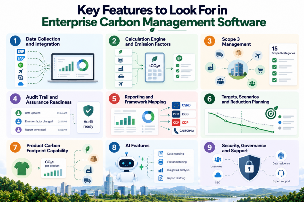 Enterprise Carbon Management Software Features.