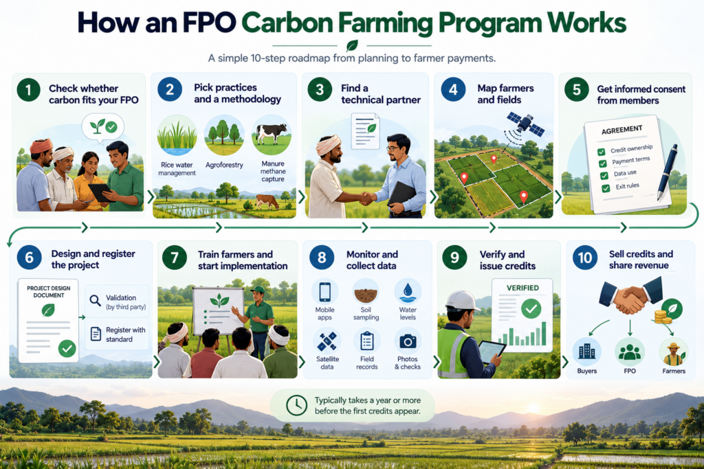 How an FPO Carbon Farming Program Works: Step by Step