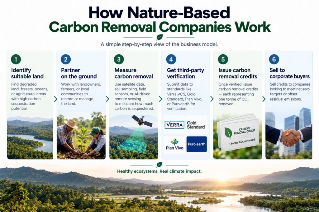 How Nature-Based Carbon Removal Companies Work